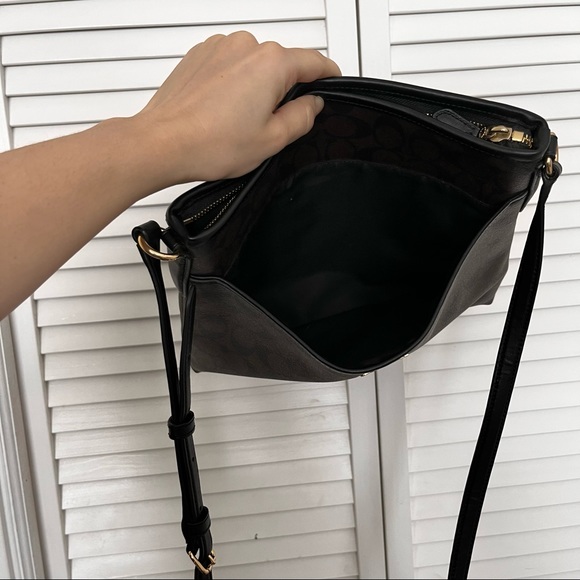 Coach Rowan File Crossbody Signature Monogram Bag Brown - Picture 12 of 15